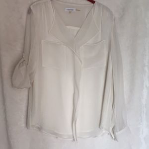 CALVIN KLEIN Cream Blouse